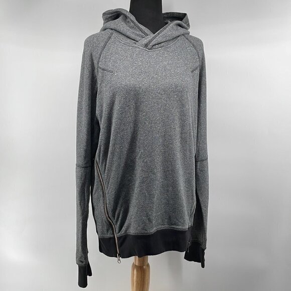 lululemon Om & Roam Pullover Heathered Speckled Black / Black sz 6 workout - Picture 6 of 11